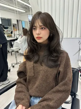 ミディアム カラー なつき🎀韓国ヘア /透明感カラーのヘアスタイル