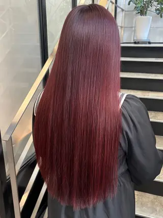 ロング カラー 🎀ブリーチなし ピンク🎀sakiのヘアスタイル