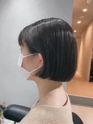 ショート カラー ボブパーマコテ巻き風 パーマNo1深江秀平のヘアスタイル