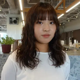 セミロング パーマ ボブ　ショート🌟 きだに りののヘアスタイル