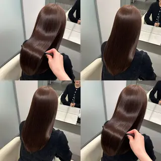 セミロング 江坂トレンド韓国風 髪質改善shinoのヘアスタイル