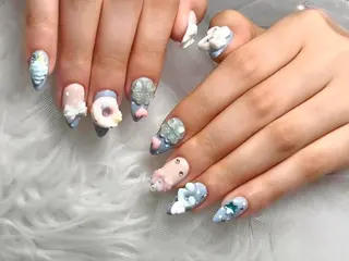 ロング カラー Bling Salonのネイルデザイン