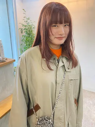 ミディアム カラー 森貴裕/ニュアンス パーマ/オリーブのヘアスタイル