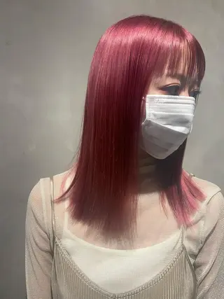 セミロング カラー hisano / ハイトーン・透明感のヘアスタイル