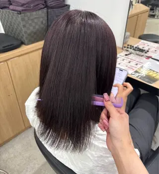 ミディアム miku/ラベンダー 透明感カラー🪻❤︎のヘアスタイル
