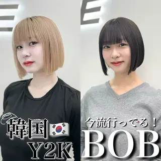 ショート カラー ヘアアレンジ 縮毛矯正🤍 盛れるボブ/ひかりのヘアスタイル
