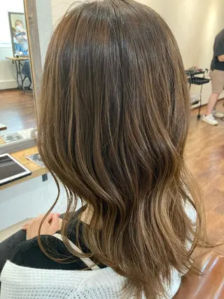 セミロング カラー 縮毛矯正&髪質改善 ⭐️OGUのヘアスタイル