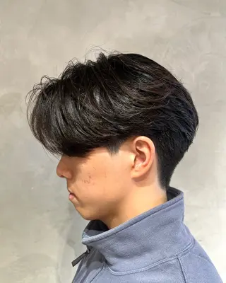 メンズ 横浜/メンズカット 曲がる縮毛矯正のヘアスタイル