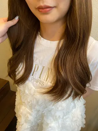 ロング カラー 透明感カラー/ 小顔カット/ミヅキのヘアスタイル