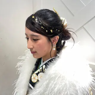 ヘアアレンジ 銀座:似合わせカラー オリーブ🫒アレンジのヘアスタイル
