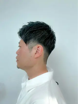 ショート パーマ メンズ💈毛流れパー マ✨メンズカット吉田のヘアスタイル