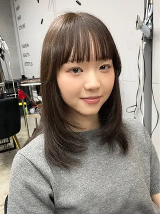 ミディアム 盛れる透けカラー🎀 似合わせ/uiのヘアスタイル