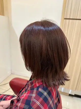 ミディアム カラー ナチュラルヘア 神田一瑳のヘアスタイル
