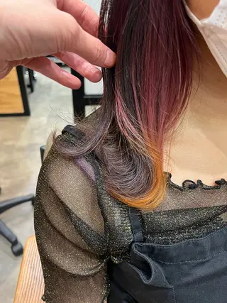 セミロング カラー 久木原 ゆりのヘアスタイル