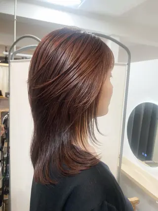 ミディアム カラー 髪質改善カラー /髪質改善ストレートのヘアスタイル