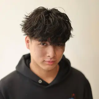 ミディアム ヘアアレンジ メンズ メンズカット✂️/ パーマ🪢/金敷幸作のヘアスタイル