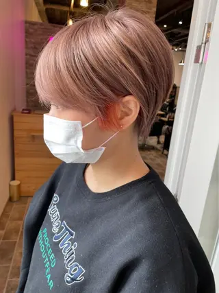 ショート カラー ヘアカラー&縮毛矯正 STAR☆RIVERのヘアスタイル