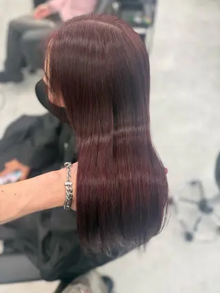 ロング カラー ヘアアレンジ ♥️渋谷の赤髪 トップ/らいる♥️のヘアスタイル