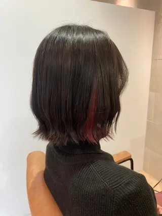 ミディアム カラー 今谷 莉夏子のヘアスタイル