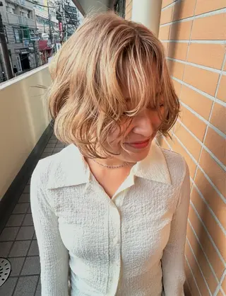 ミディアム カラー momona english okのヘアスタイル