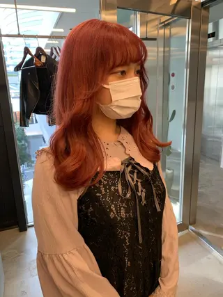 ミディアム カラー 透明感カラー✂︎ /縮毛矯正/YUKAのヘアスタイル
