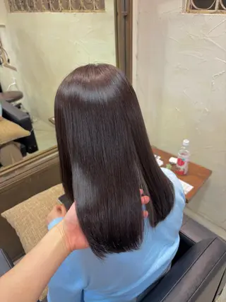 セミロング カラー cocoa🎀 透明感カラー/パーマのヘアスタイル