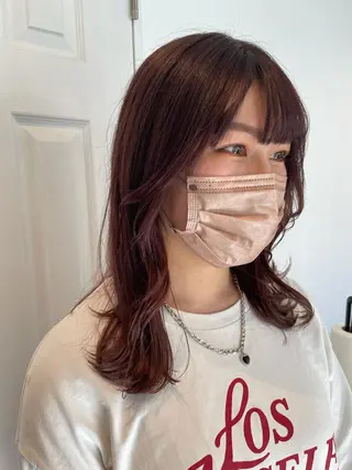セミロング カラー ヘアアレンジ REONA🪽✨薬院 レイヤーカット🫧のヘアスタイル