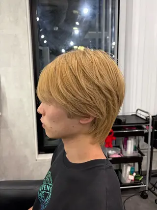 ショート メンズカット ブリー チリタッチ、マッシュのヘアスタイル