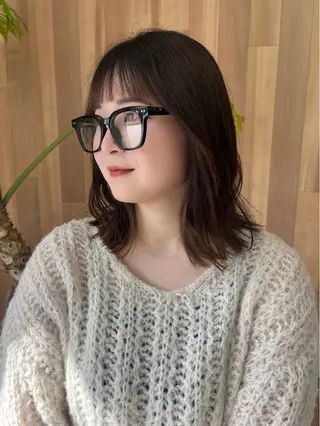 ミディアム カラー 駒場 まといのヘアスタイル