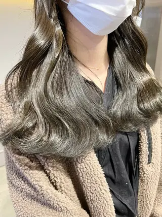 ロング カラー パーマ ヘアアレンジ メンズ 上品＆韓国風 🥀海心🥀のヘアスタイル