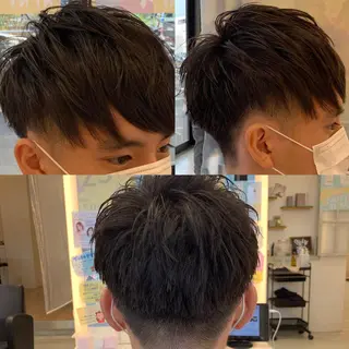 メンズ メンズパーマレイヤー 西山賢志のヘアスタイル