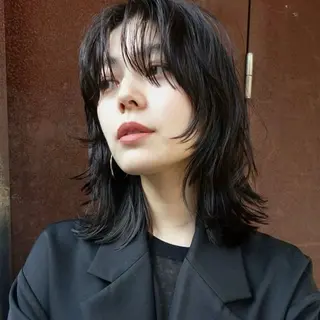 ミディアム 西嶋 祐太のヘアスタイル