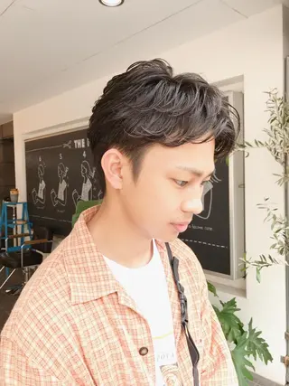 ショート パーマ メンズ メンズパーマ タカキリョウのヘアスタイル