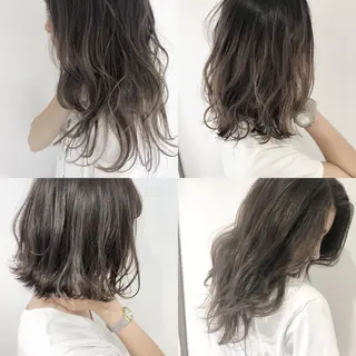 ミディアム カラー ヘアアレンジ ネイル マツエク・マツパ 夜23時まで予約🉑 reverieあきらのヘアスタイル