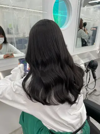ロング カラー ヘアアレンジ 縮毛矯正/髪質改善/ ブリーチ毛/木元渓太のヘアスタイル