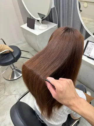 ロング 髪質改善ストレート/ 佐々木直輝のヘアスタイル