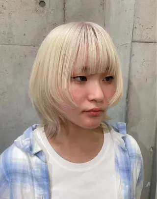 ミディアム ハイトーン/ブリーチ /ウルフ⛓️MAKIのヘアスタイル