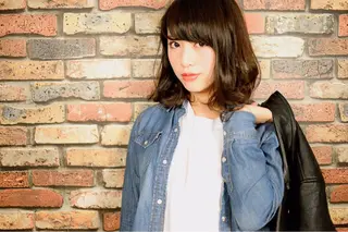 ショート ミディアム カラー パーマ ヘアアレンジ kobayashi $hogoのヘアスタイル