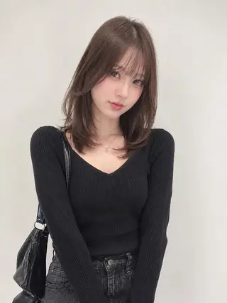 セミロング 🥀髪質改善/暖色 🥀🫧秋元大地🫧のヘアスタイル