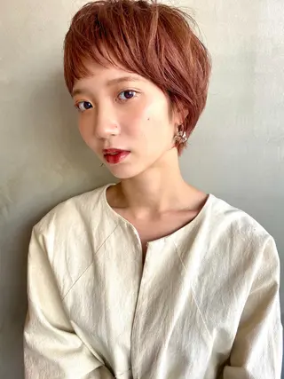 ショート カラー ヘアアレンジ ネイル マツエク・マツパ 夜23時まで予約🉑 reverieあきらのヘアスタイル