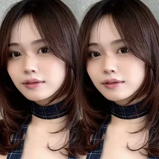 セミロング 🦋高屋敷陸🦋 レイヤー/ハイトーンのヘアスタイル
