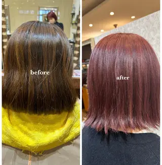 ミディアム カラー horie mayaのヘアスタイル