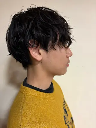 ショート パーマ メンズ 浅岡 昭汰のヘアスタイル