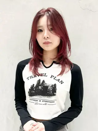 セミロング カラー 佐野 怜也のヘアスタイル