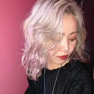 セミロング カラー パーマ ヘアアレンジ 💛カラー大人気💛 c i a t eのヘアスタイル