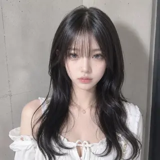 カラー 🎀韓国風暗髪 nana🎀のヘアスタイル