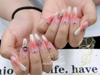 ロング Nail Salon To Be珈月のネイルデザイン