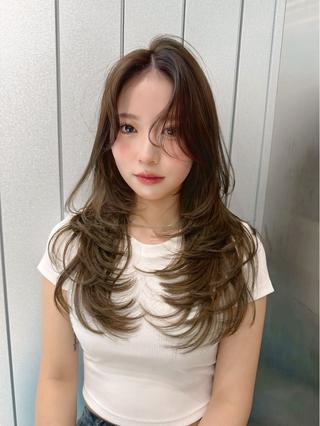 セミロング カラー パーマ 💎髪質改善💎 LondMeliaのヘアスタイル