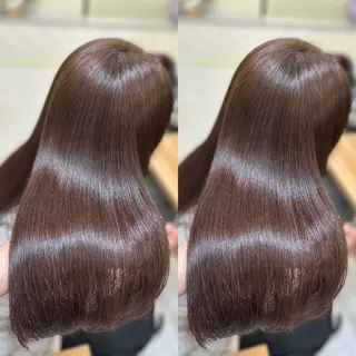 ロング カラー 髪質改善🩵縮毛矯正 代々木/木下のヘアスタイル