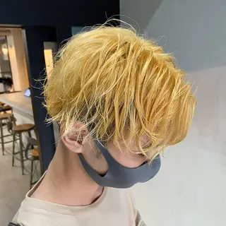 ショート カラー パーマ ヘアアレンジ メンズ 🤍透明感カラー🤍 Ryujiのヘアスタイル